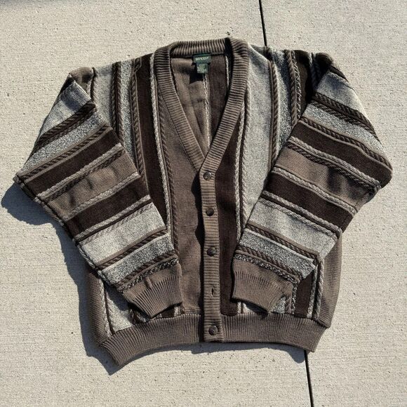 Irvine Park Other - Vintage‎ EclecticGrandpa old money Irvine Park Cardigan Coogi Stripe Men Large
